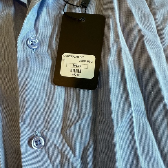 NWT men’s light blue button up slim fit size medium id menswear - Picture 4 of 4
